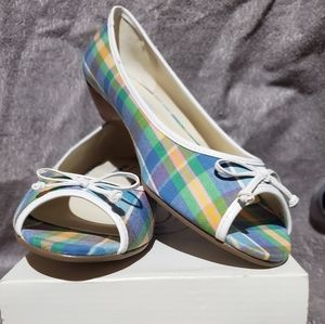 Steve Madden size 9 P-Nite Plaid wedge